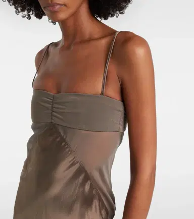 Rick Owens Combo silk-trimmed satin gown | Thumbnail 5