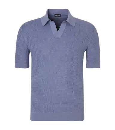 Zegna Knitted cotton polo shirt | Thumbnail 1