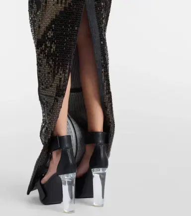 Rick Owens Sequined denim bustier gown | Thumbnail 2 Rick Owens Sequined denim bustier gown | Thumbnail 2