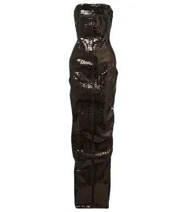 Rick Owens Sequined denim bustier gown | Thumbnail 1 Rick Owens Sequined denim bustier gown | Thumbnail 1