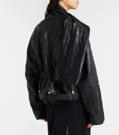 Rick Owens Scarf Light leather biker jacket | Thumbnail 6 Rick Owens Scarf Light leather biker jacket | Thumbnail 6