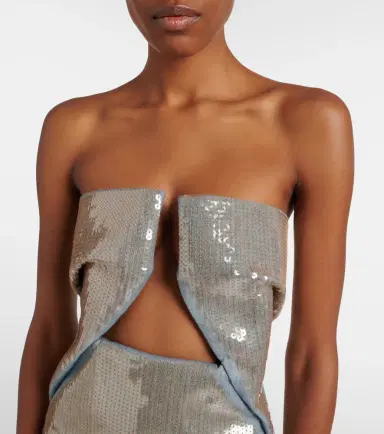Rick Owens Prong sequined denim gown | Thumbnail 2 Rick Owens Prong sequined denim gown | Thumbnail 2