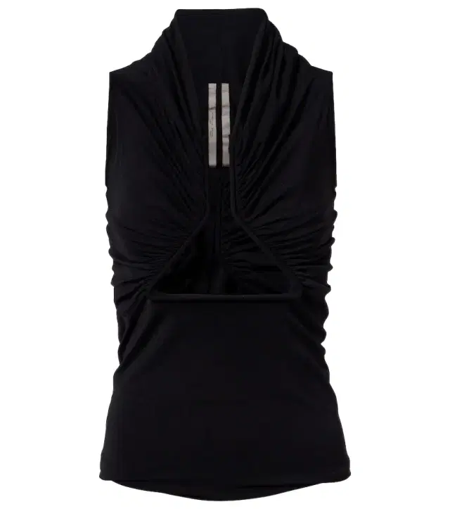 Cutout ruched jersey top