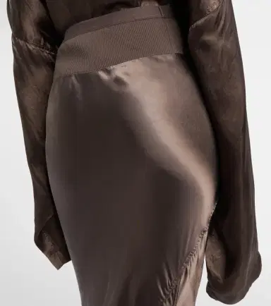 Rick Owens Satin maxi skirt | Thumbnail 3