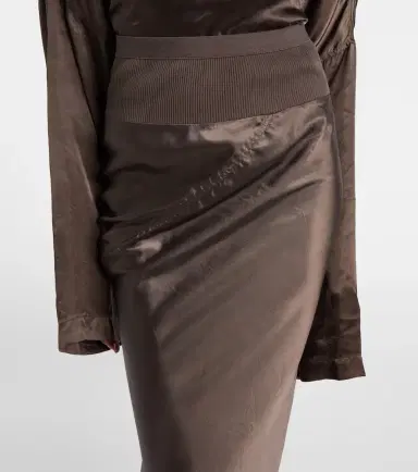 Rick Owens Satin maxi skirt | Thumbnail 4