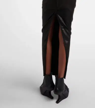 Rick Owens Dirt Pillar leather maxi skirt | Thumbnail 3
