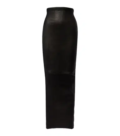 Rick Owens Dirt Pillar leather maxi skirt | Thumbnail 1