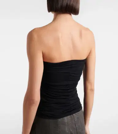Rick Owens Cutout ruched strapless top | Thumbnail 3 Rick Owens Cutout ruched strapless top | Thumbnail 3