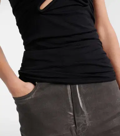 Rick Owens Cutout ruched strapless top | Thumbnail 4 Rick Owens Cutout ruched strapless top | Thumbnail 4