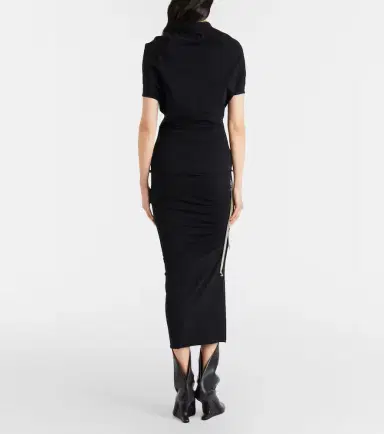 Rick Owens Edfu cotton jersey midi skirt | Thumbnail 3 Rick Owens Edfu cotton jersey midi skirt | Thumbnail 3