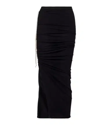 Rick Owens Edfu cotton jersey midi skirt | Thumbnail 1 Rick Owens Edfu cotton jersey midi skirt | Thumbnail 1