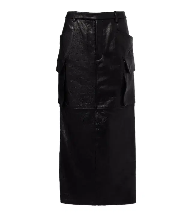 Firbanks leather midi skirt