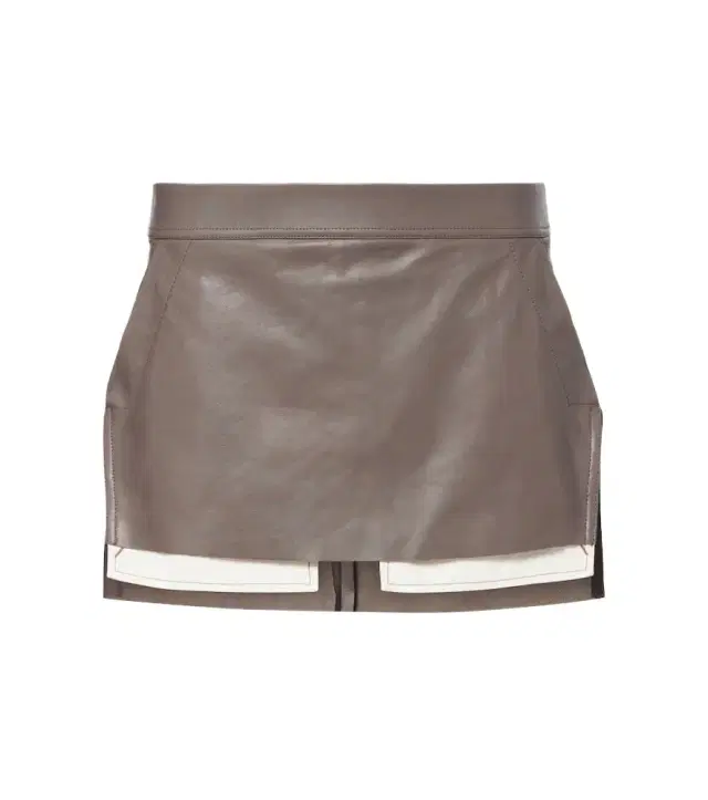 Rick Owens Fog leather miniskirt
