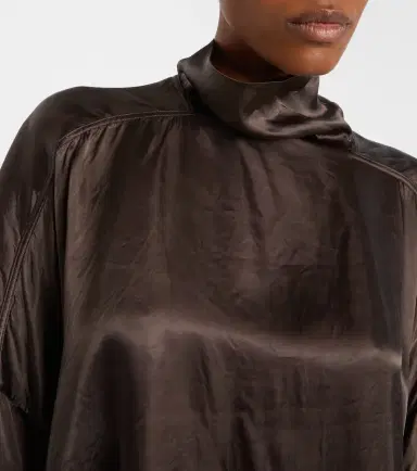 Rick Owens Jumbo Tabard asymmetric satin top | Thumbnail 3