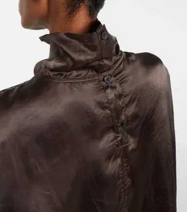 Rick Owens Jumbo Tabard asymmetric satin top | Thumbnail 4