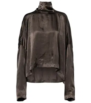 Rick Owens Jumbo Tabard asymmetric satin top | Thumbnail 1