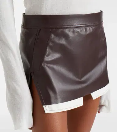 Rick Owens Fog leather miniskirt | Thumbnail 5