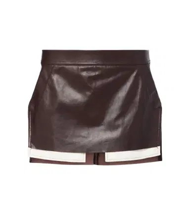 Rick Owens Fog leather miniskirt | Thumbnail 1