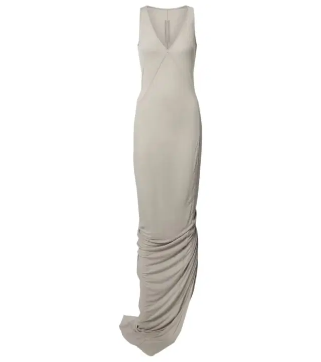 Gathered jersey maxi dress