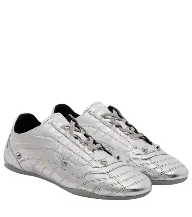 City metallic leather sneakers
