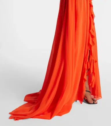 BLUMARINE Ruffled georgette gown | Thumbnail 2