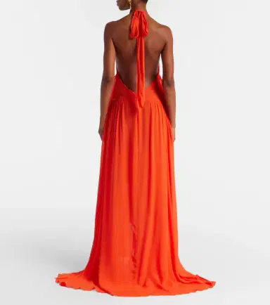 BLUMARINE Ruffled georgette gown | Thumbnail 5