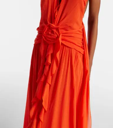 BLUMARINE Ruffled georgette gown | Thumbnail 7