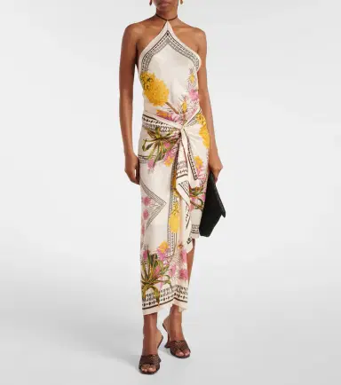 BLUMARINE Printed halterneck twill top | Thumbnail 6
