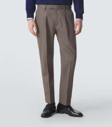 Zegna Cotton and linen straight pants | Thumbnail 4 Zegna Cotton and linen straight pants | Thumbnail 4
