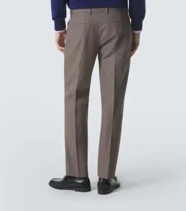 Zegna Cotton and linen straight pants | Thumbnail 5 Zegna Cotton and linen straight pants | Thumbnail 5