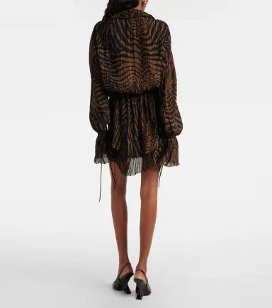 BLUMARINE Zebra-print chiffon mini dress | Thumbnail 3 BLUMARINE Zebra-print chiffon mini dress | Thumbnail 3