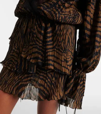 BLUMARINE Zebra-print chiffon mini dress | Thumbnail 4 BLUMARINE Zebra-print chiffon mini dress | Thumbnail 4