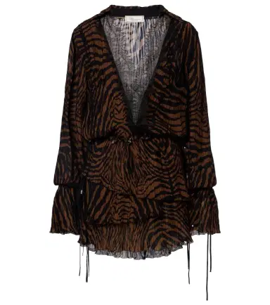 BLUMARINE Zebra-print chiffon mini dress | Thumbnail 1 BLUMARINE Zebra-print chiffon mini dress | Thumbnail 1