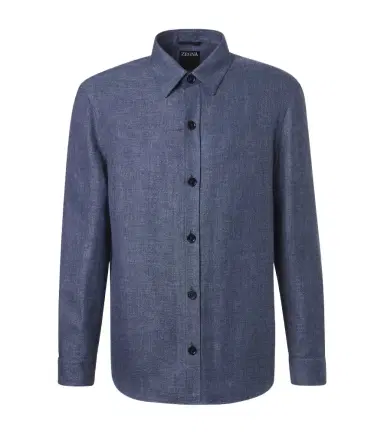 Zegna Cashmere, linen and silk overshirt | Thumbnail 1 Zegna Cashmere, linen and silk overshirt | Thumbnail 1