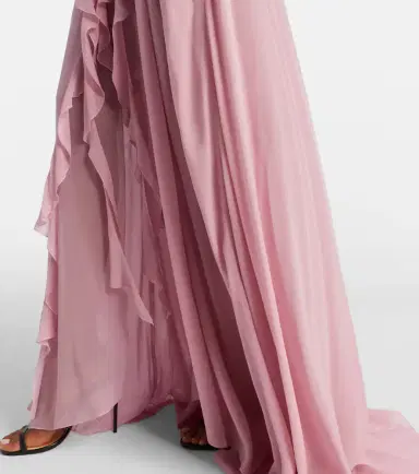 Blumarine Ruffled georgette gown | Thumbnail 3