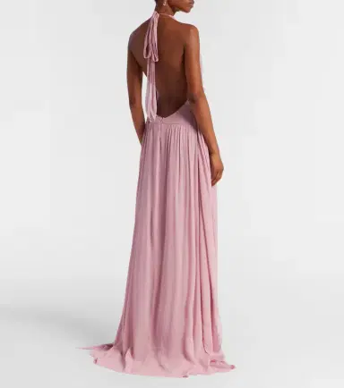 Blumarine Ruffled georgette gown | Thumbnail 5