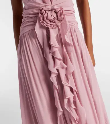Blumarine Ruffled georgette gown | Thumbnail 6