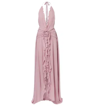 Blumarine Ruffled georgette gown | Thumbnail 1