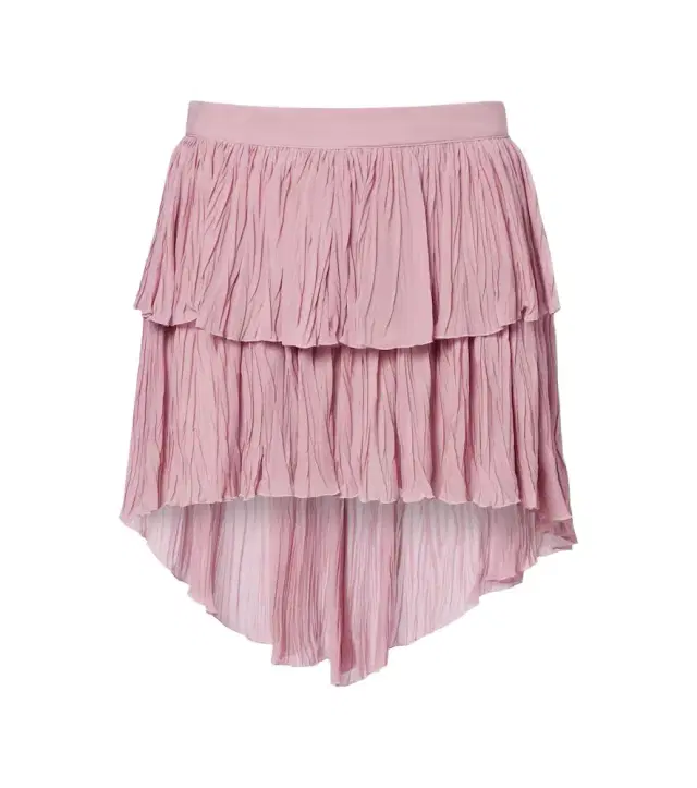 Plissé tiered georgette miniskirt