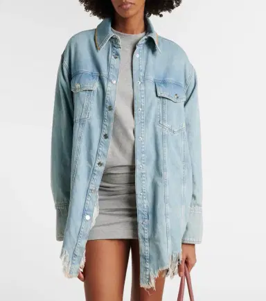 BLUMARINE Embroidered denim overshirt | Thumbnail 5 BLUMARINE Embroidered denim overshirt | Thumbnail 5