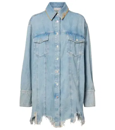 BLUMARINE Embroidered denim overshirt | Thumbnail 1 BLUMARINE Embroidered denim overshirt | Thumbnail 1