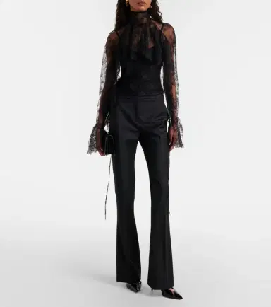 Blumarine Pleated flared pants | Thumbnail 3