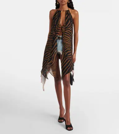 BLUMARINE Printed asymmetric halterneck top | Thumbnail 3