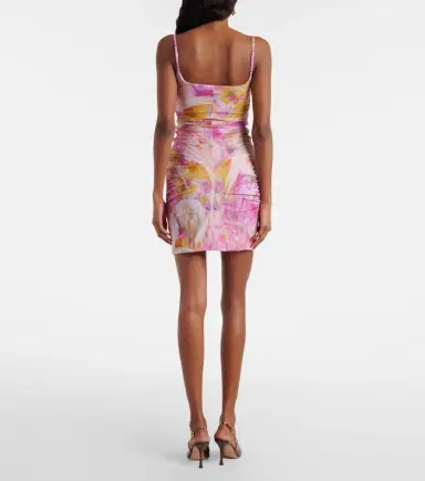BLUMARINE Floral-appliqué printed jersey minidress | Thumbnail 3 BLUMARINE Floral-appliqué printed jersey minidress | Thumbnail 3