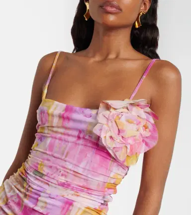 BLUMARINE Floral-appliqué printed jersey minidress | Thumbnail 5 BLUMARINE Floral-appliqué printed jersey minidress | Thumbnail 5