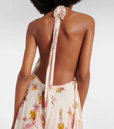 BLUMARINE Floral ruffled georgette gown | Thumbnail 5