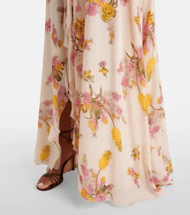 BLUMARINE Floral ruffled georgette gown | Thumbnail 7