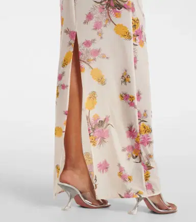 BLUMARINE Floral-appliqué floral jersey maxi dress | Thumbnail 3