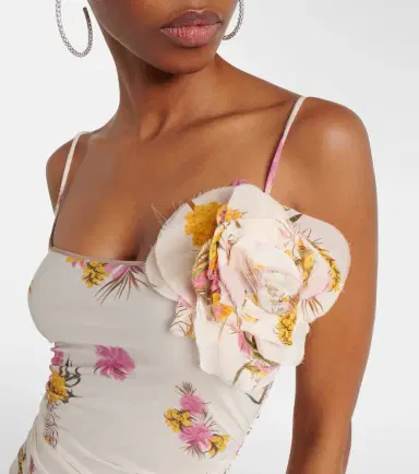 BLUMARINE Floral-appliqué floral jersey maxi dress | Thumbnail 4