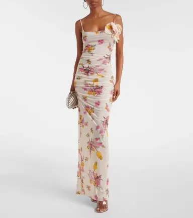 BLUMARINE Floral-appliqué floral jersey maxi dress | Thumbnail 6